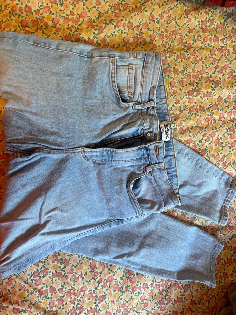 Zara Light Blue Skinny Jeans